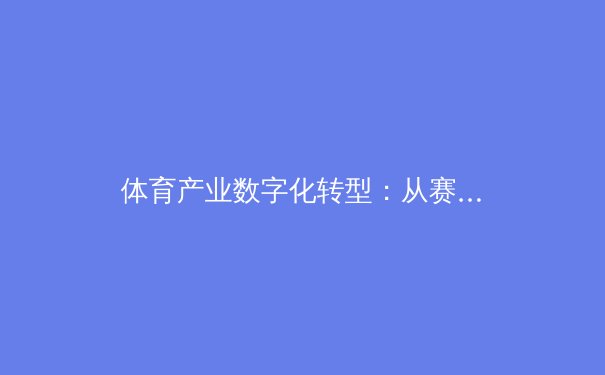 体育产业数字化转型：从赛场竞技到商业生态的革命 - 2